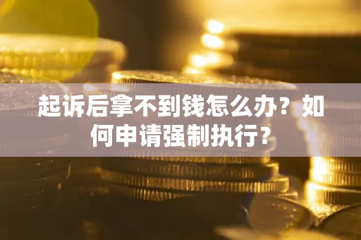 北京起诉后拿不到钱怎么办？如何申请强制执行？