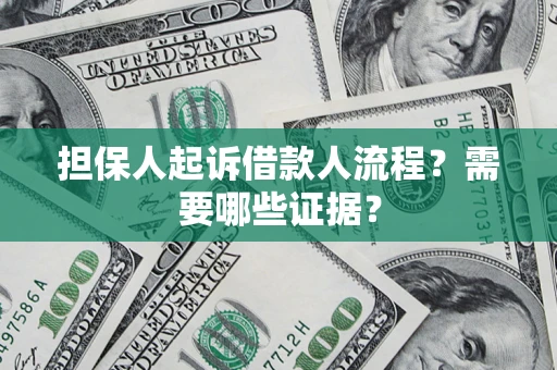 北京担保人起诉借款人流程?需要哪些证据? 北京担保人起诉借款人流程?需要哪些证据?