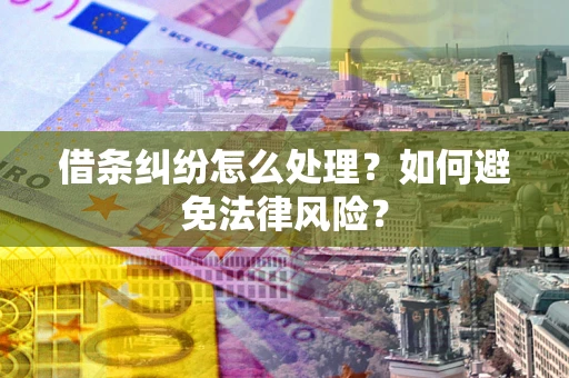 北京借条纠纷怎么处理？如何避免法律风险？